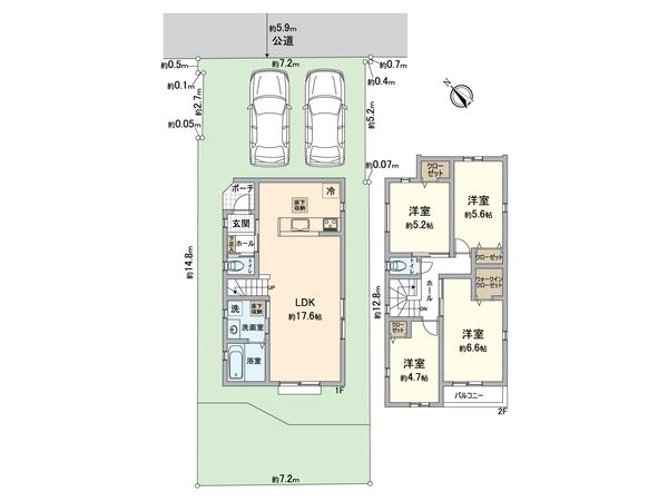 緑区神沢1丁目 新築戸建 間取図(平面図) 緑区神沢1丁目 新築戸建 間取図(平面図)