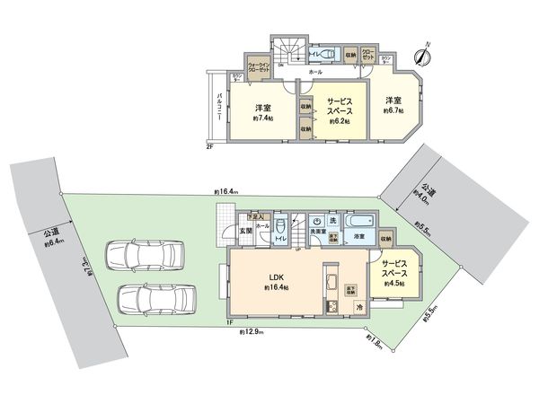 緑区鳴丘2丁目 新築戸建 1号棟 間取図(平面図) 緑区鳴丘2丁目 新築戸建 1号棟 間取図(平面図)