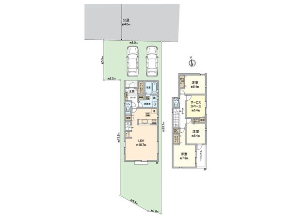 緑区鳴丘2丁目 新築戸建 3号棟 間取図(平面図) 緑区鳴丘2丁目 新築戸建 3号棟 間取図(平面図)