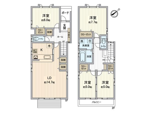 緑区小坂2丁目 戸建 間取図(平面図)