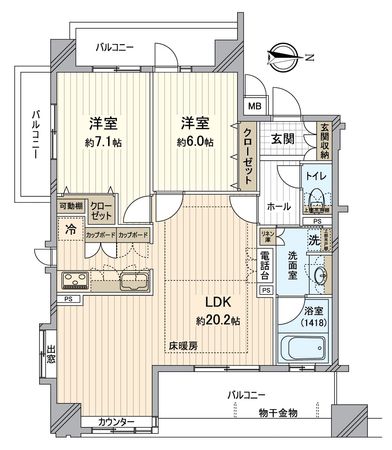 プレサンス東別院リバーシア 間取図(平面図) プレサンス東別院リバーシア 間取図(平面図)