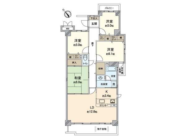 ネオハイツ島田東Ⅱ 間取図(平面図) ネオハイツ島田東Ⅱ 間取図(平面図)