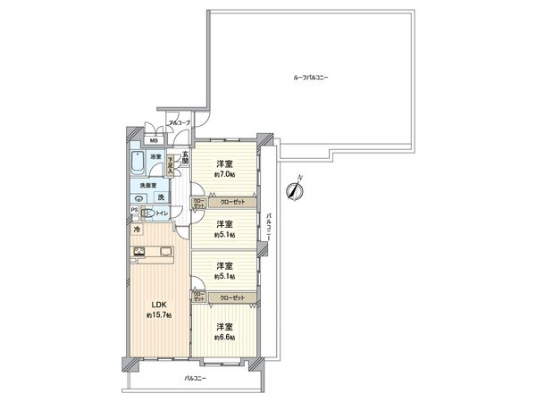サンハウス鳴海 間取図(平面図)