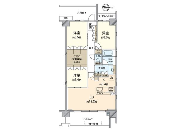エムズシティ鳴子プレディア 間取図(平面図)
