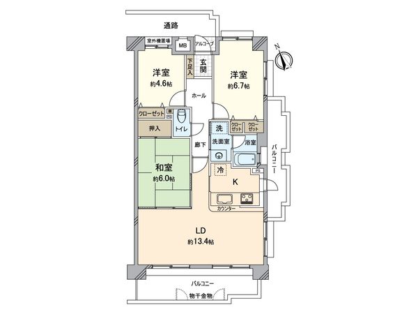 グローリアスヒルズ大高緑地公園 間取図(平面図)