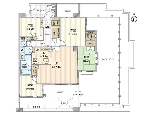 ディアクオーレ鳴子台 間取図(平面図) ディアクオーレ鳴子台 間取図(平面図)