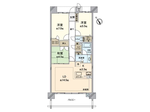 ライオンズ南大高ディアグランデ 間取図(平面図)