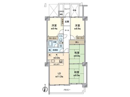 シティコーポ島田東 A棟 間取図(平面図) 間取図(平面図)