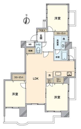松が根台マンション 間取図(平面図) 松が根台マンション 間取図(平面図)