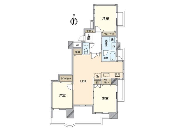 松が根台マンション 間取図(平面図) 松が根台マンション 間取図(平面図)