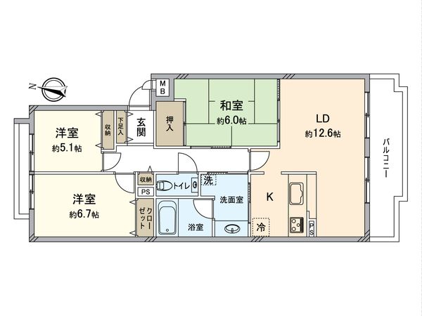 ロイヤルシャトー鳴丘 間取図(平面図) ロイヤルシャトー鳴丘 間取図(平面図)