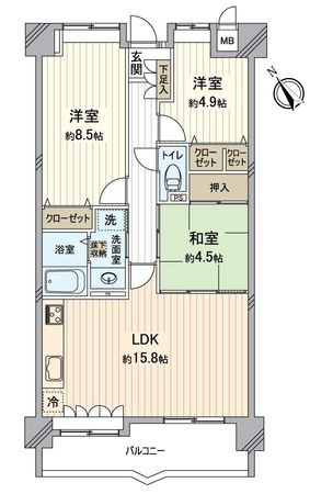 レインボー豊明前後 間取図(平面図) レインボー豊明前後 間取図(平面図)