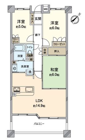 滝の水公園シティハウススカイステージ 間取図(平面図)