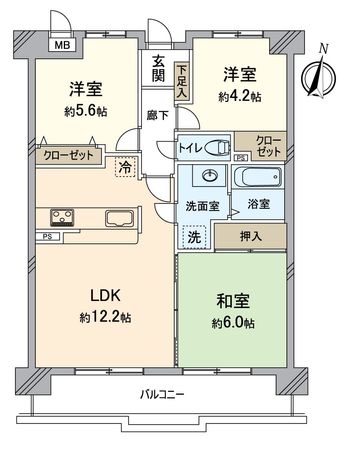 ラビデンス松ヶ根 S館 間取図(平面図) ラビデンス松ヶ根 S館 間取図(平面図)
