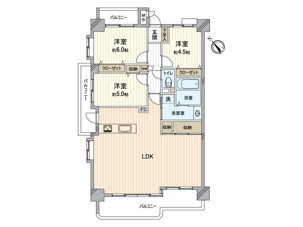 ライオンズマンション大高 間取図(平面図) ライオンズマンション大高 間取図(平面図)