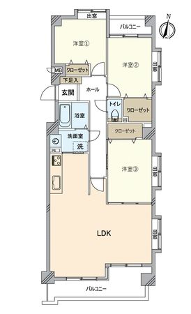 ライオンズマンション鳴海相原 間取図(平面図) ライオンズマンション鳴海相原 間取図(平面図)