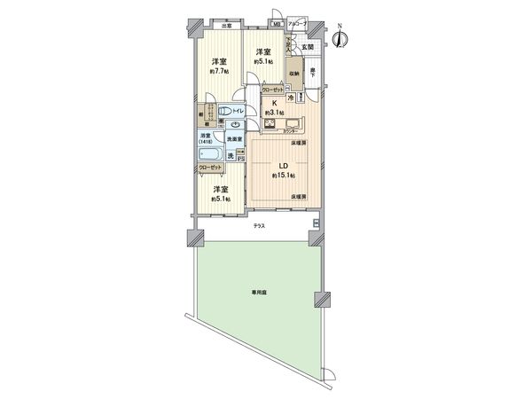 セントクレスト大高 間取図(平面図) セントクレスト大高 間取図(平面図)