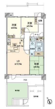 コンセール徳重ヴェール弐番館 間取図(平面図) コンセール徳重ヴェール弐番館 間取図(平面図)
