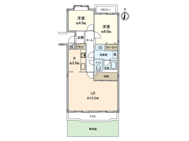 ヴェルデ霞ケ丘 壱号棟 間取図(平面図)