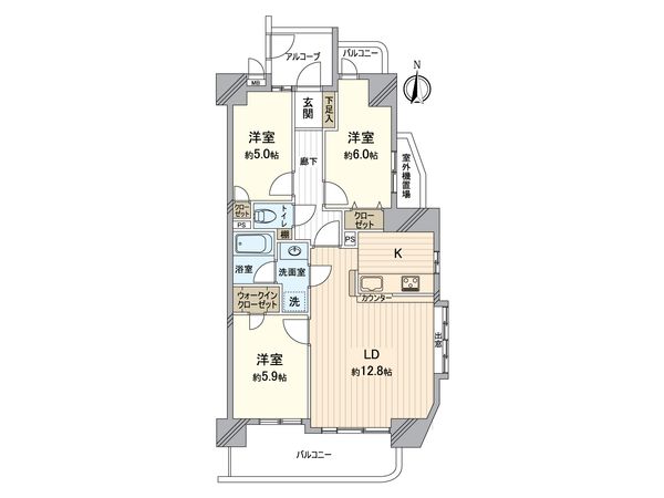 ライオンズマンション鳴海東第2 間取図(平面図) ライオンズマンション鳴海東第2 間取図(平面図)