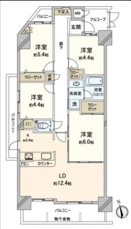 ネオハイツ平針南 間取図(平面図) 間取図(平面図)