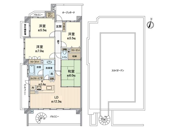 ファミリアーレ鹿山 間取図(平面図) ファミリアーレ鹿山 間取図(平面図)