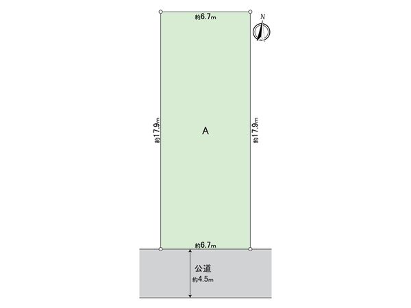 瑞穂区十六町2丁目 A区画 区画図 瑞穂区十六町2丁目 A区画 区画図