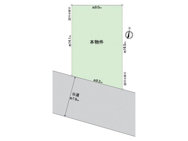 昭和区白金1丁目 地形図