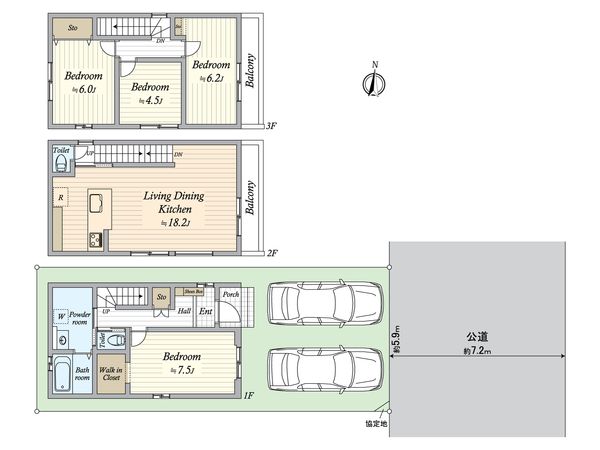瑞穂区雁道町1丁目 1号棟 間取図(平面図)