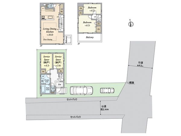 瑞穂区津賀田町3丁目 2号棟 間取図(平面図) 間取図(平面図)