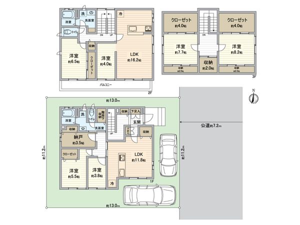 南区曽池町1丁目 間取図(平面図) 南区曽池町1丁目 間取図(平面図)
