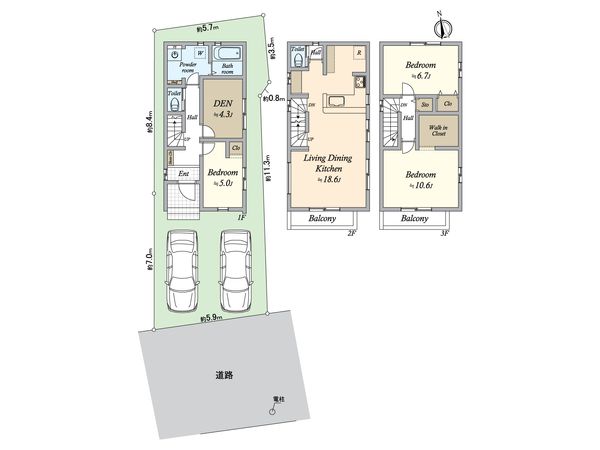 千種区吹上2丁目 2号棟 間取図(平面図)