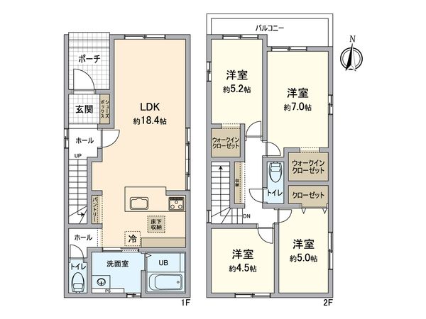 瑞穂区萩山町2丁目 2号棟 間取図(平面図) 瑞穂区萩山町2丁目 2号棟 間取図(平面図)