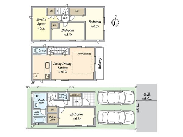 昭和区池端町2丁目 間取図(平面図)