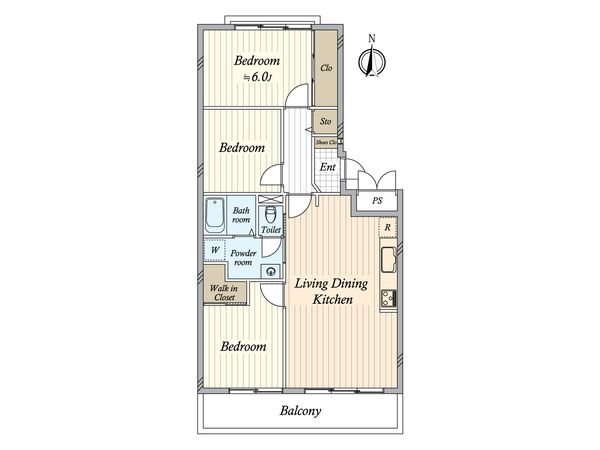 ライオンズマンション天神町 間取図(平面図) 間取図(平面図)