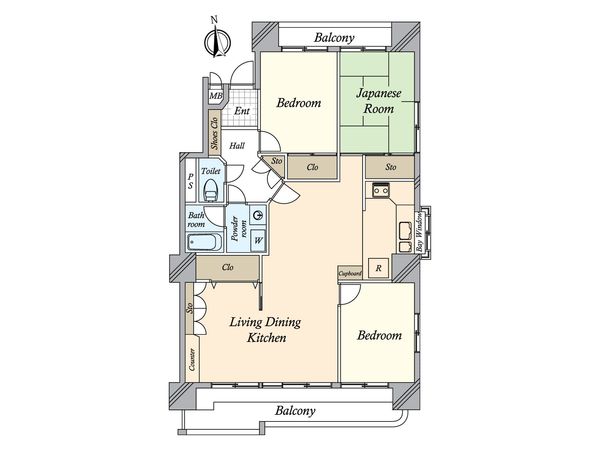 三旺マンション第2鶴舞 間取図(平面図) 三旺マンション第2鶴舞 間取図(平面図)