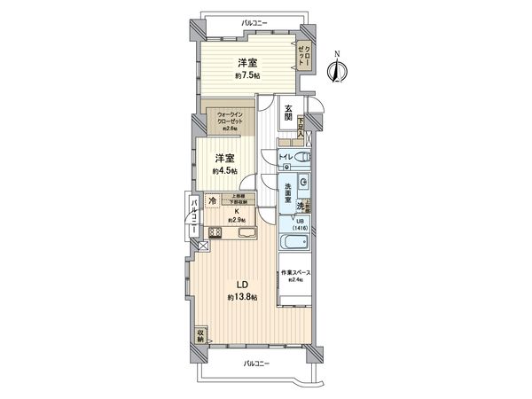 シャルム市丘町 間取図(平面図)