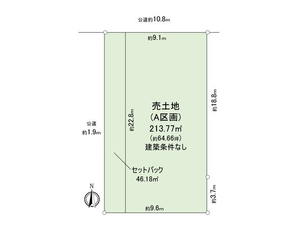 港区春田野1丁目 A区画 区画図 港区春田野1丁目 A区画 区画図