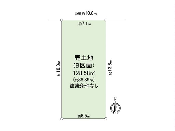 港区春田野1丁目 B区画 区画図 港区春田野1丁目 B区画 区画図