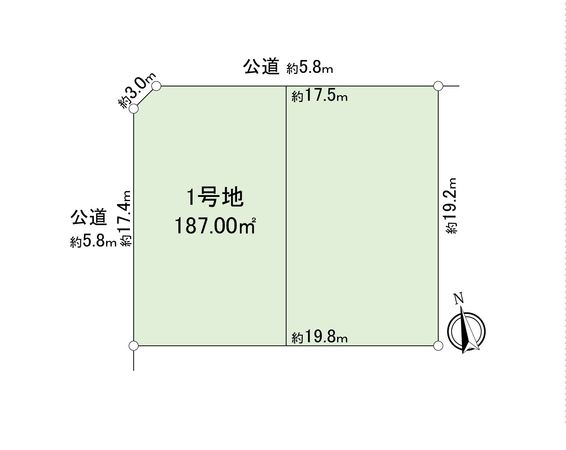 中川区戸田明正2丁目 1号地 区画図