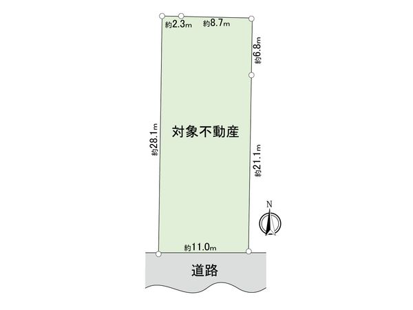 中川区野田3丁目 土地 区画図