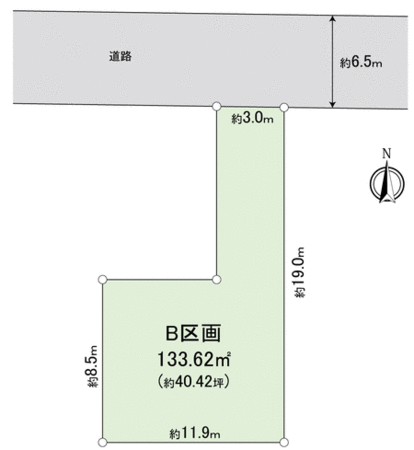 中川区高畑1丁目 地形図