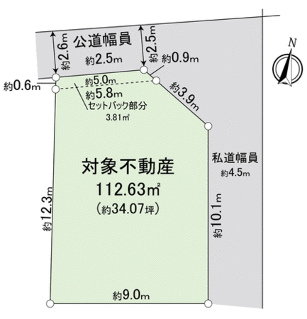 中川区吉津3丁目 地形図