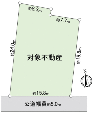 中川区本前田町 地形図