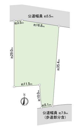 中川区服部2丁目 区画図 中川区服部2丁目 区画図