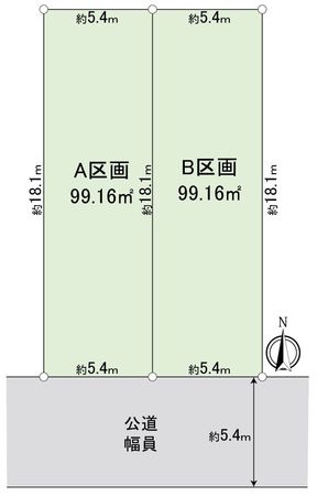 中川区八剱町3丁目【B区画】 区画図 中川区八剱町3丁目【B区画】 区画図