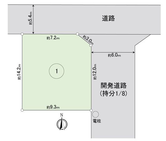 中川区下之一色町字宮分【1号地】 区画図