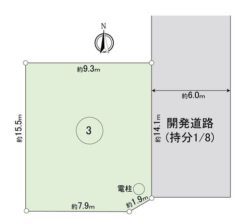 中川区下之一色町字宮分【3号地】 区画図 中川区下之一色町字宮分【3号地】 区画図