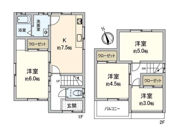 中川区百船町 間取図(平面図)