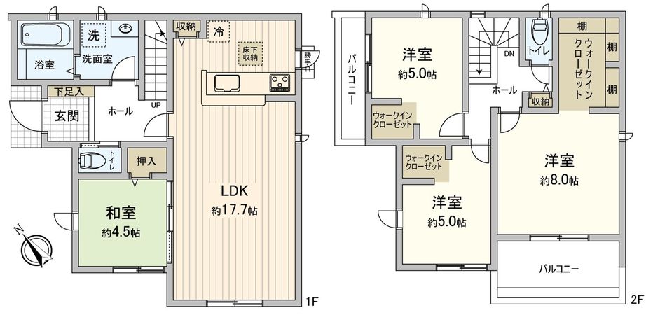 津島市宮川町2丁目新築戸建 間取図(平面図) 津島市宮川町2丁目新築戸建 間取図(平面図)
